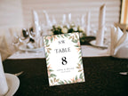 Wedding Table Numbers Template, Wedding Table Numbers, Pink Flower, Floral Wreath, Printable Table Numbers, Wedding Seating Chart. TS2