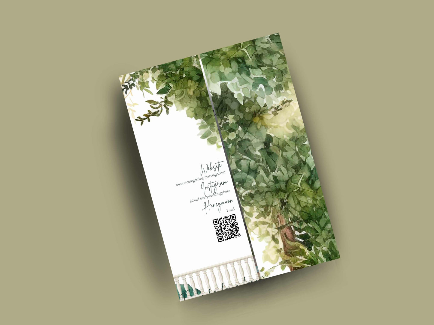 Garden Wedding Invitation | Save the Date with Timeline | Botanical Reception And Event Template | Printable Digital Download. WI164