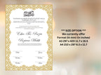 Nikkah Certificate Digital Download Personalised, A4, A3, Template, Editable, Nikkah Nama, Nikkah Contract, Muslim Contract. NN243