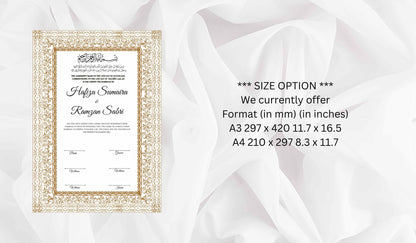 A3, A4 Muslim Agreement Digital Template. NN110