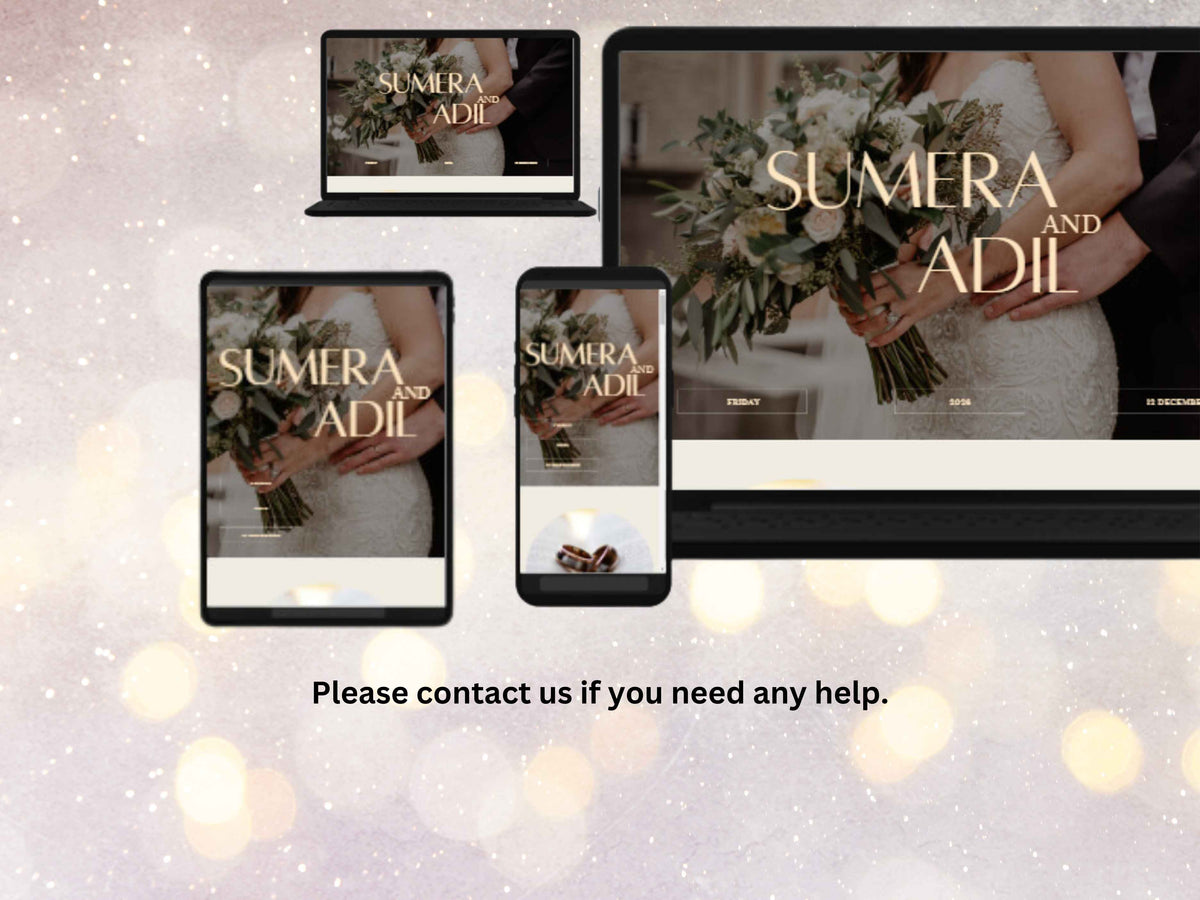 Wedding Website Template, Online RSVP, Editable Invitation Website,Details & Program, Digital Invitation, nva Website, Instant Download. WW1