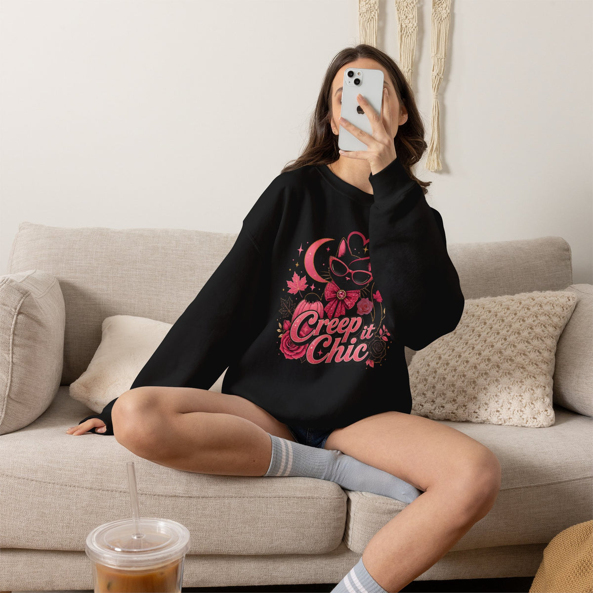 Creep It Chic Cat Sweatshirt