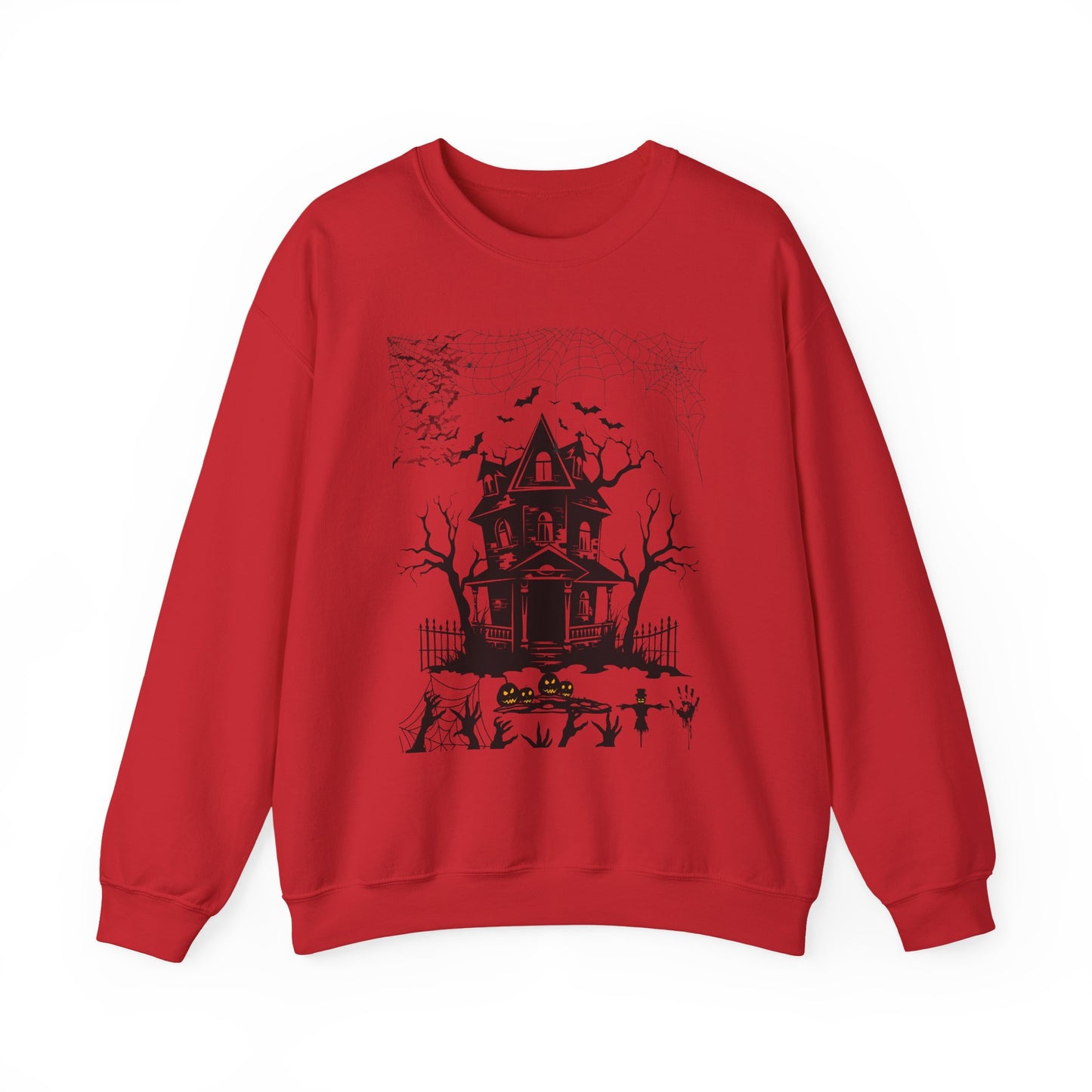 Haunted House Sweatshirt, Cozy Halloween Crewneck, Spooky Gift, Autumn Fashion, Unisex Sweatshirt, Halloween Apparel, Night Outwear