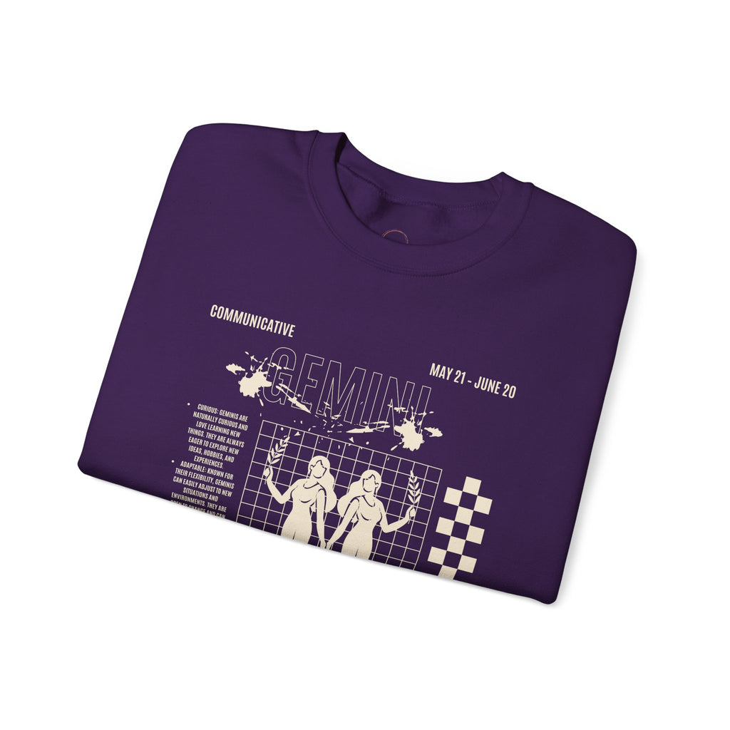 Gemini Zodiac Unisex Sweatshirt, Astrology Crewneck Jumper, Horoscope Pullover