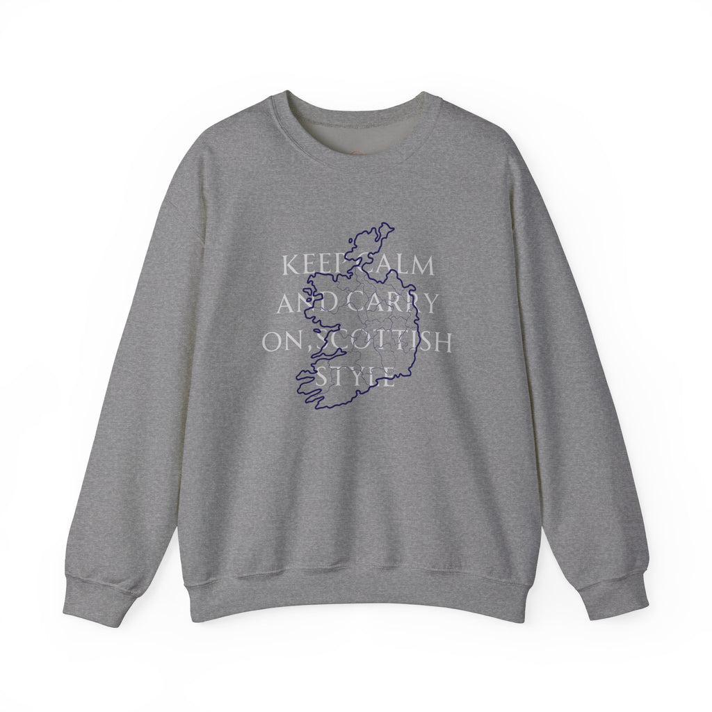 Scottish Style Unisex Sweatshirt Comfortable Outfit Keep Calm and Carry On Design - A1 Majestic