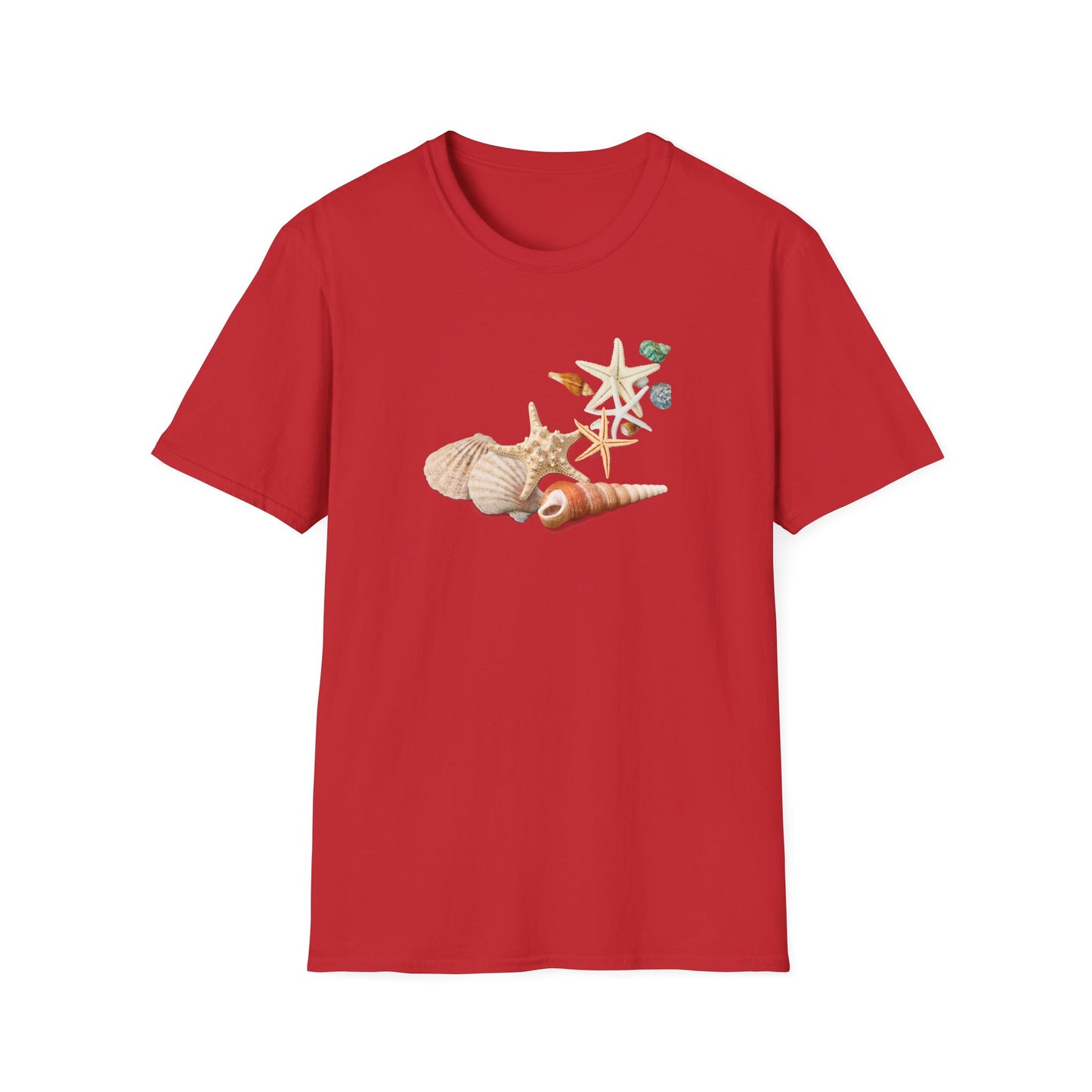 Shell Print Unisex T-Shirt | Beach-Themed Casual Summer Tee