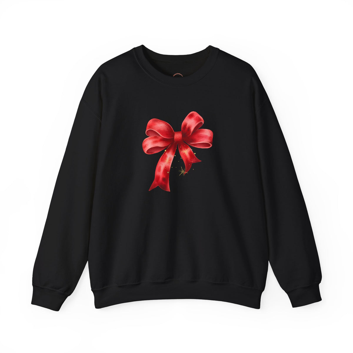 Red Ribbon Bow Crewneck Sweatshirt — Holiday Gift Sweatshirt