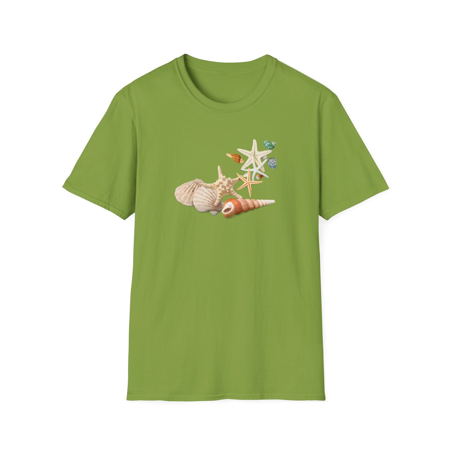 Shell Print Unisex T-Shirt | Beach-Themed Casual Summer Tee