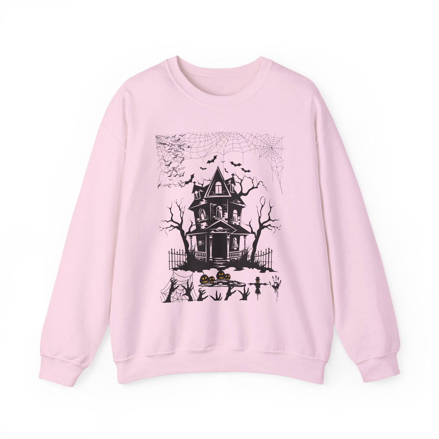 Haunted House Sweatshirt, Cozy Halloween Crewneck, Spooky Gift, Autumn Fashion, Unisex Sweatshirt, Halloween Apparel, Night Outwear