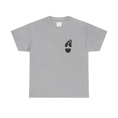 Initial Heart Tee — Minimalist 'A' Monogram T-Shirt