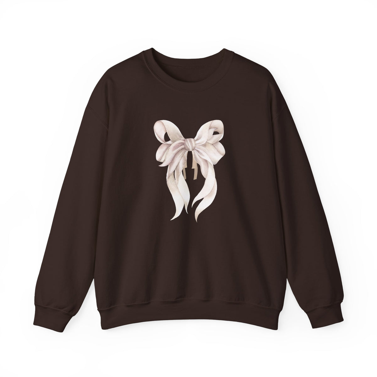 Bow Sweatshirt, Coquette Girl Sweatshirt, Feminine Floral Bow Crewneck