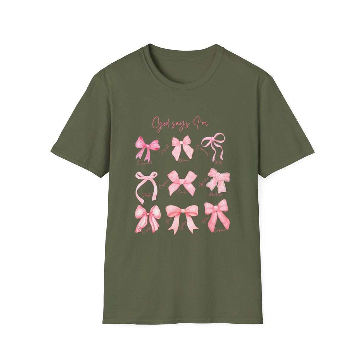 Bow Unisex Softstyle T-Shirt - Elegant Bow Design, Cute Tee for Men and Women, Stylish Shirt for Casual Wear, Gift for Fashion Lovers,