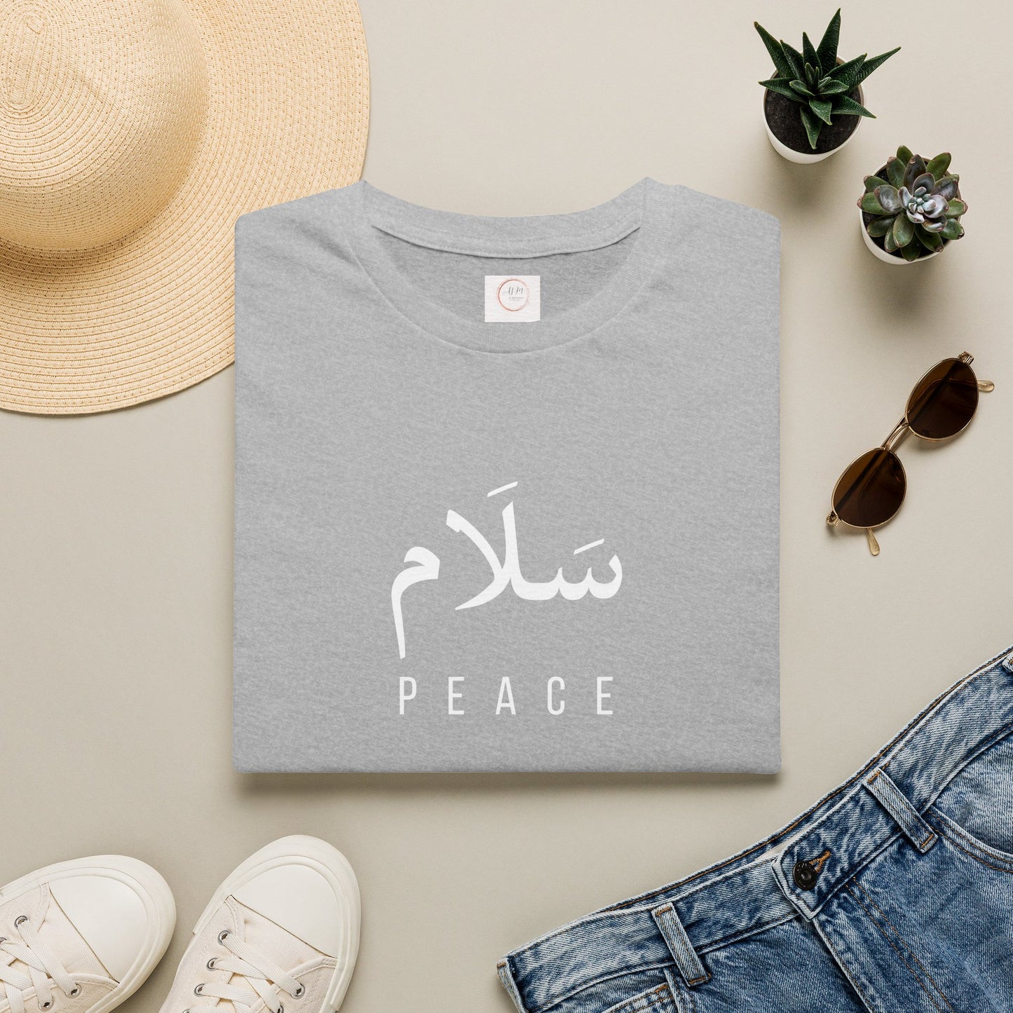 Peace Arabic Script T‑Shirt — Salaam / Peace Casual Tee