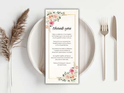 Luxury Floral Wedding invitation Bundle, Editable Canva Template, Details, RVSP, Instant Download MTC399