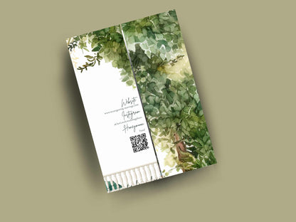 Garden Wedding Invitation | Save the Date with Timeline | Botanical Reception And Event Template | Printable Digital Download. WI164