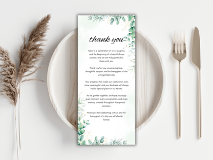 Green Eucalyptus Save the Date Card, Detail, RVSP, Menu card, Printable Instant Download MTC403
