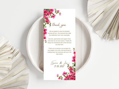 Wedding Invitation Bundle, RSVP, Thank You Card, Table Card, Menu Card, Reception Card, Details Card. WI256