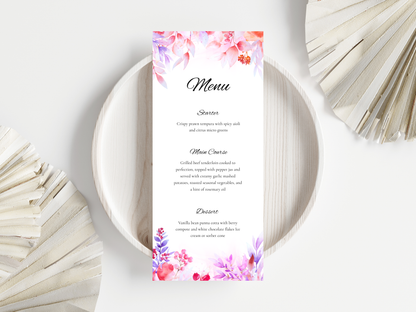 Wedding Invitation Bundle, RSVP, Thank You Card, Table Card, Menu Card, Reception Card, Details Card. WI252