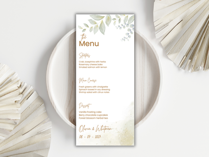 Wedding Invitation Bundle, RSVP, Thank You Card, Table Card, Menu Card, Reception Card, Details Card. WI240