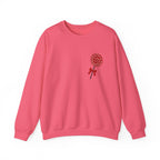 Valentine's Day Sweet Candy Sweatshirt, Pink Red Cute Unisex Crewneck Jumper,