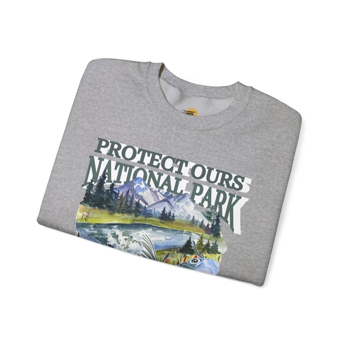 Nature Lover's Crewneck Sweatshirt - Protect Our National Park, Gift for Hikers, Eco-Friendly Apparel, Outdoor Adventure Clothing