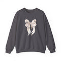 Bow Sweatshirt, Coquette Girl Sweatshirt, Feminine Floral Bow Crewneck