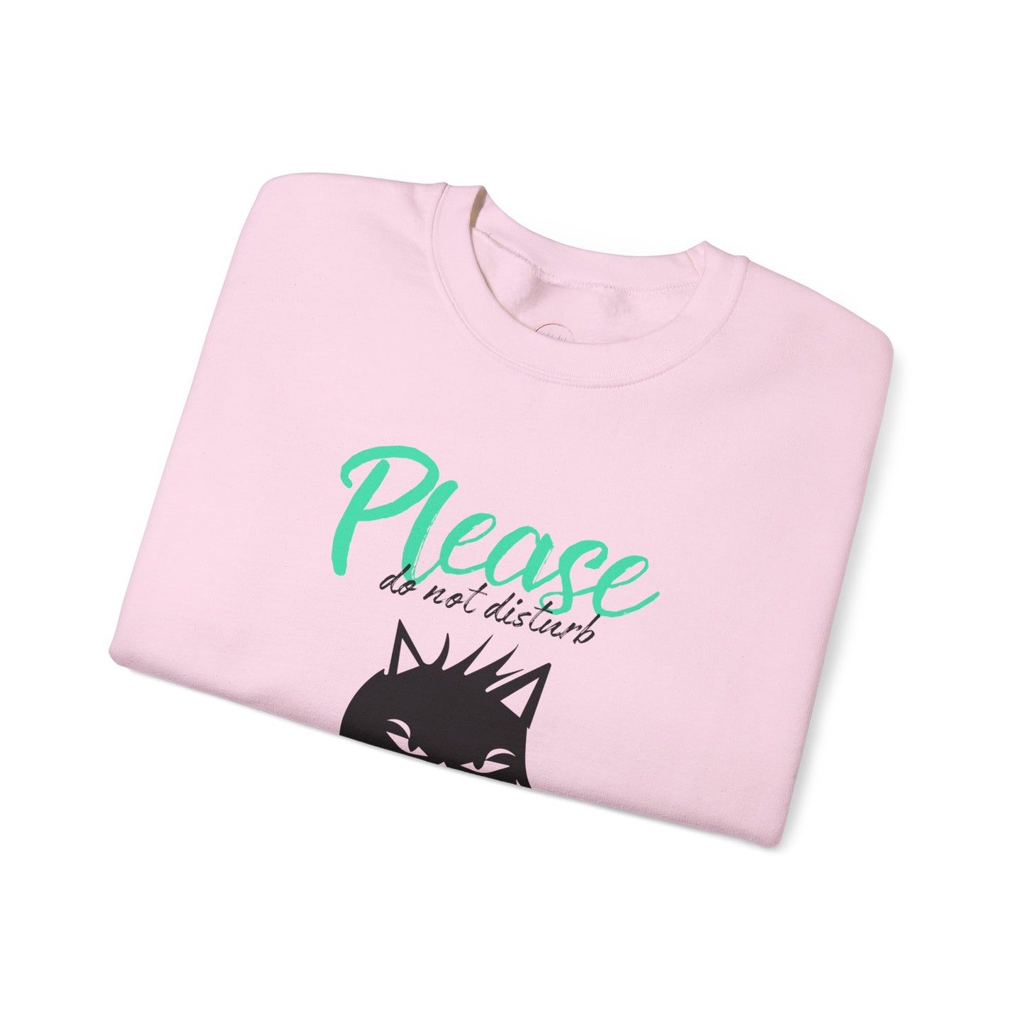 Please Do Not Disturb Cat Unisex Crewneck Sweatshirt