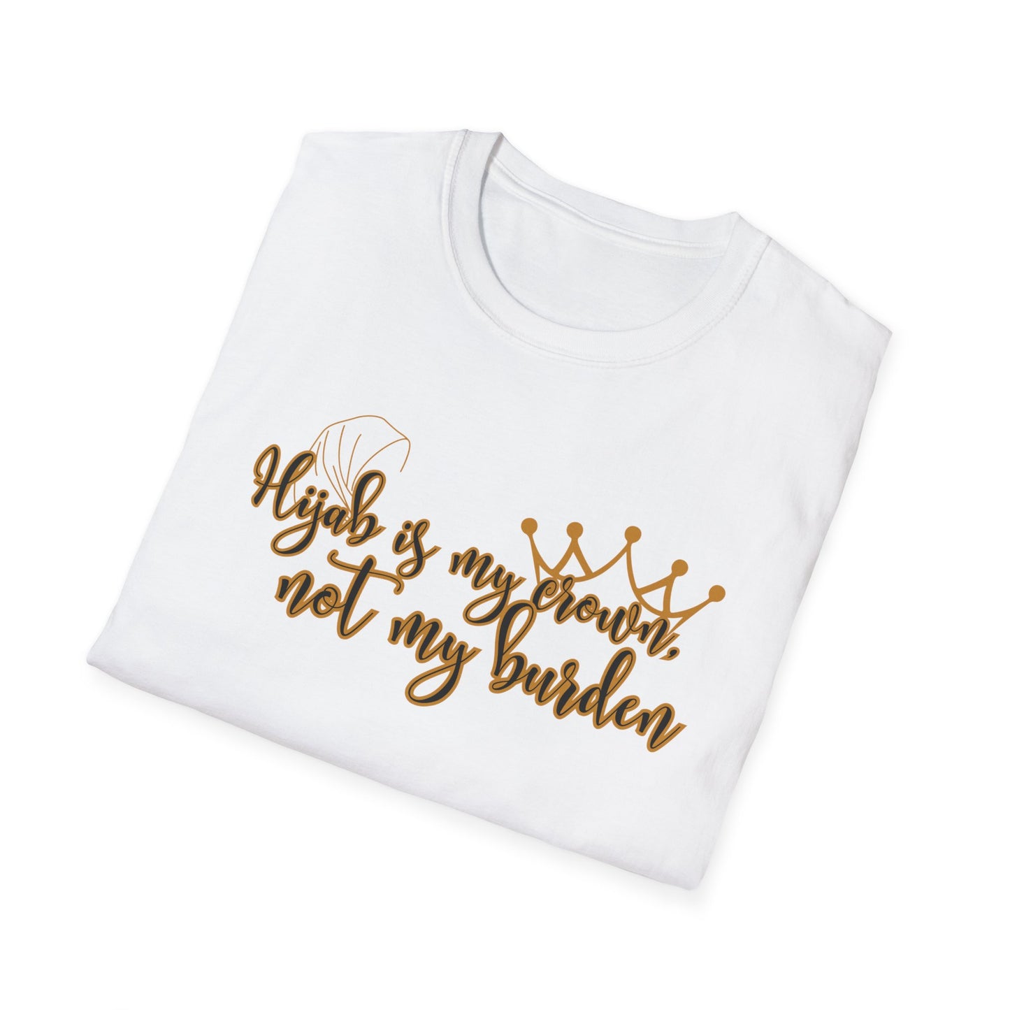 Empowerment Unisex Softstyle T-Shirt - "Hijab is my Crown, Not My Burden"