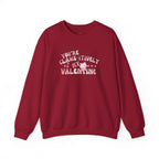 Cat Bow Valentine Unisex Sweatshirt, Claws-itively Adorable Gift, Funny Valentine's Day Jumper, Cute Kitty Lover Top, Heart Design Pullover,