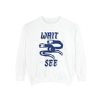 Garment-Dyed Sweatshirt - 'Wait and See' Design
