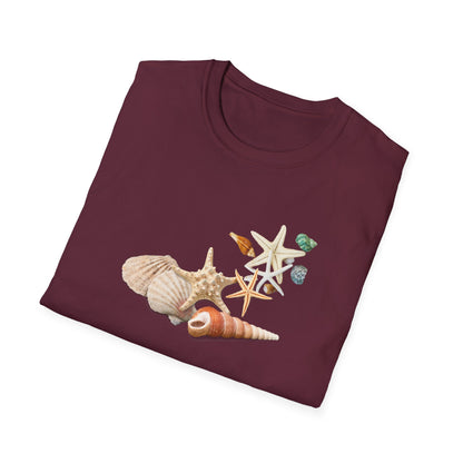 Shell Print Unisex T-Shirt | Beach-Themed Casual Summer Tee