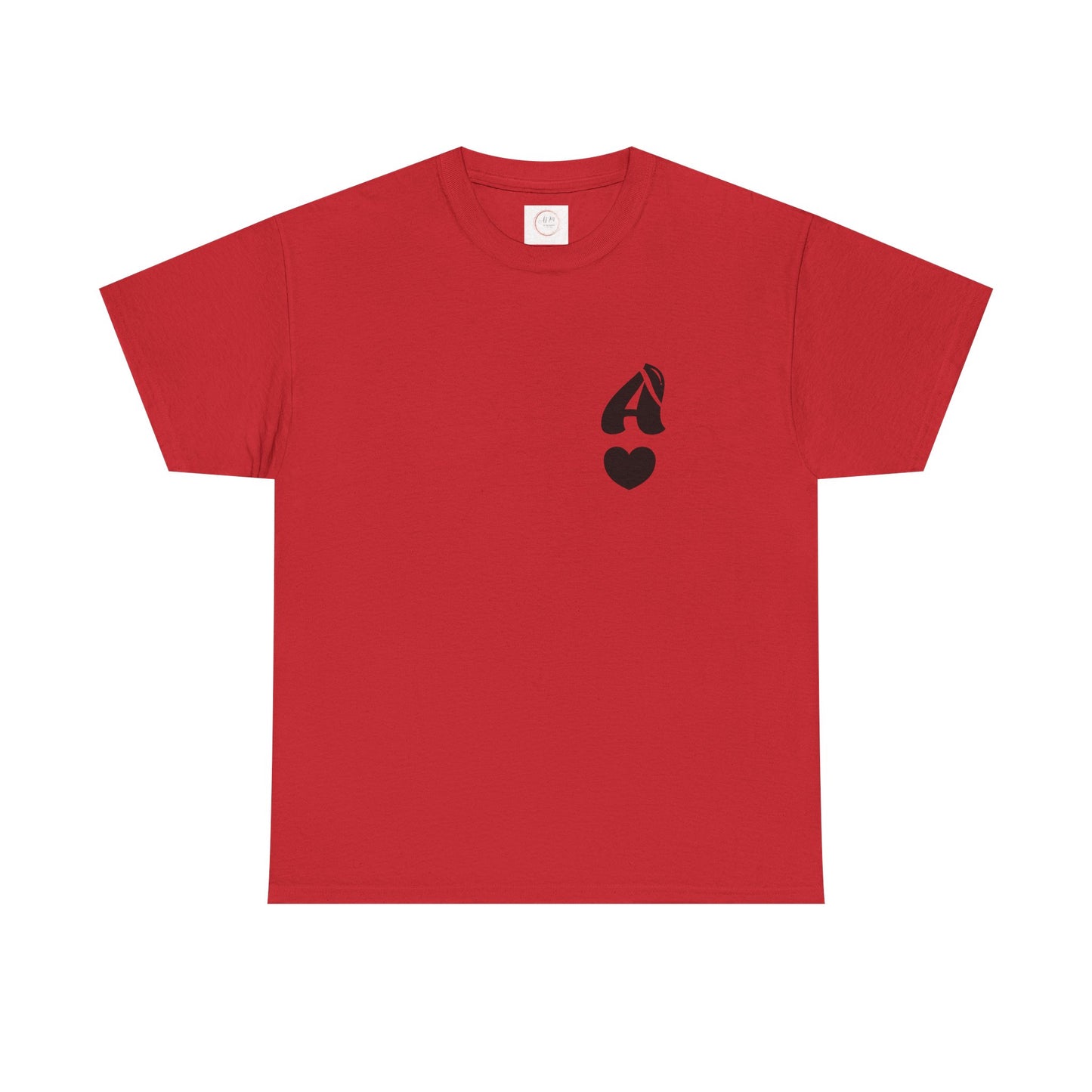 Initial Heart Tee — Minimalist 'A' Monogram T-Shirt