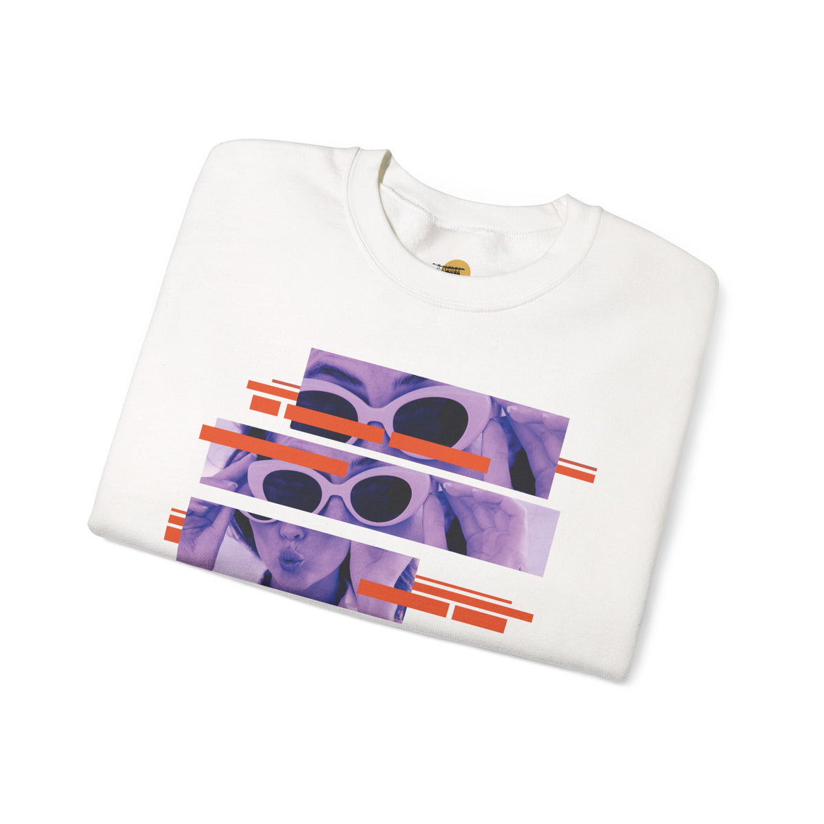 Vibrant Graphic Crewneck Sweatshirt, Retro Sweatshirt for Casual Style, Unisex Cozy Top, Ideal Gift for Friends, Artsy Streetwear