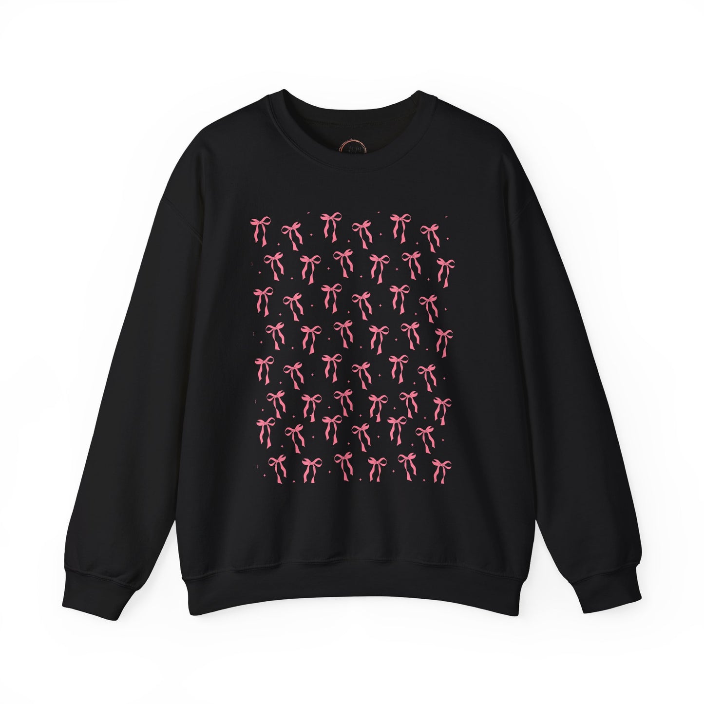 Pink Bow Unisex Sweatshirt, Coquette Aesthetic Jumper, Cute Pullover, Soft Blush