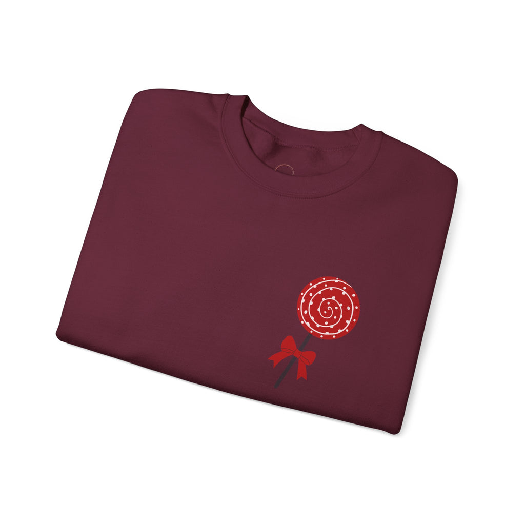 Valentine's Day Sweet Candy Sweatshirt, Pink Red Cute Unisex Crewneck Jumper,
