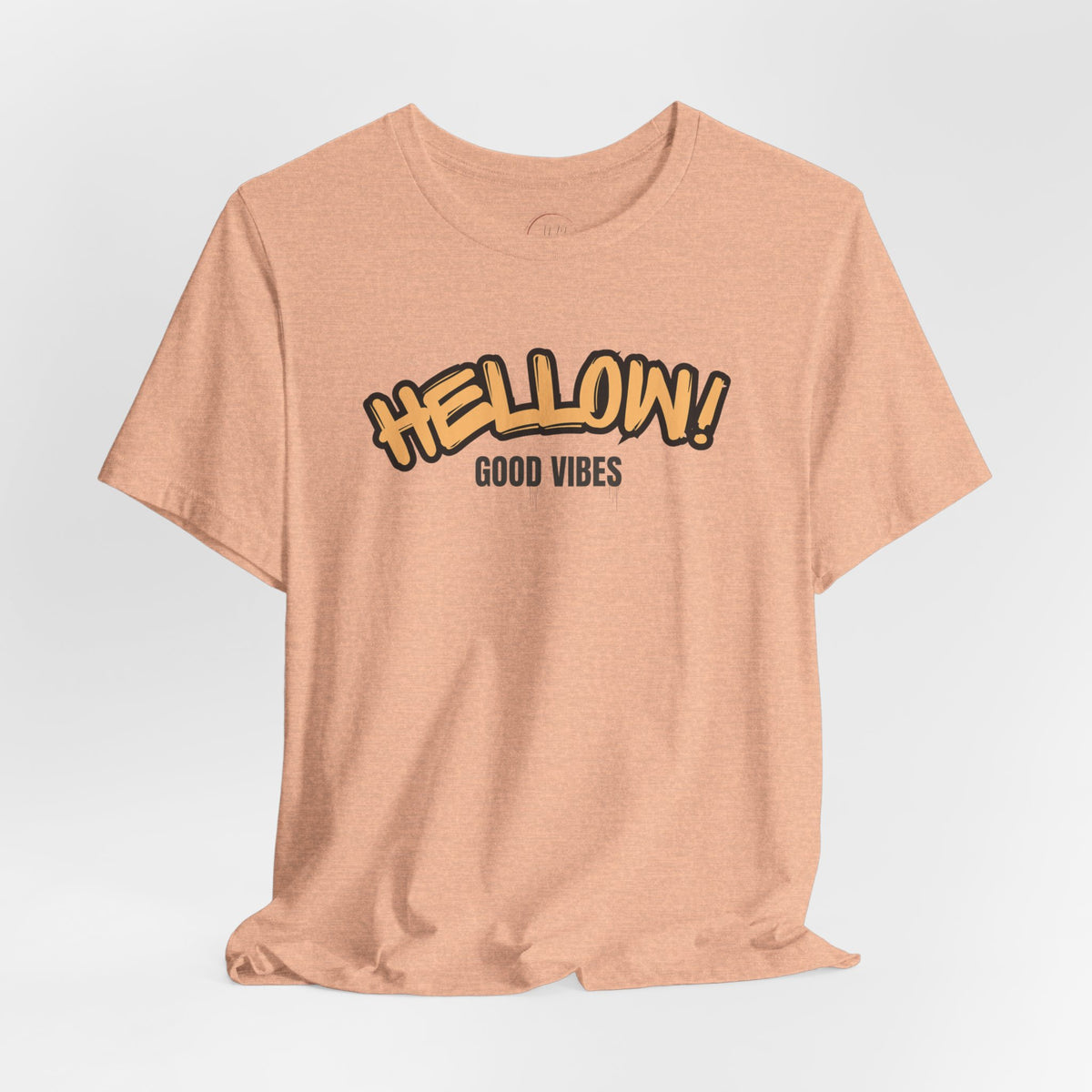 HELLOW! Good Vibes Tee | Retro Bubble Graphic T-Shirt