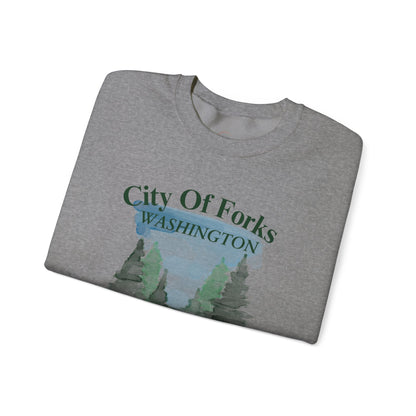 City of Forks  Sweatshirt  Forrest Crew Neck Sweatshirt