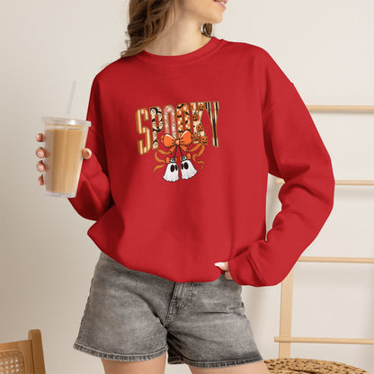 Spooky Ghost Pumpkin Crewneck Sweatshirt