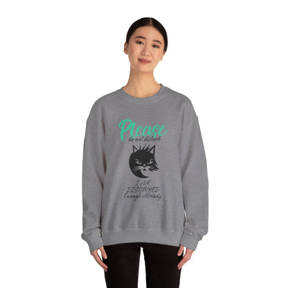 Please Do Not Disturb Cat Unisex Crewneck Sweatshirt