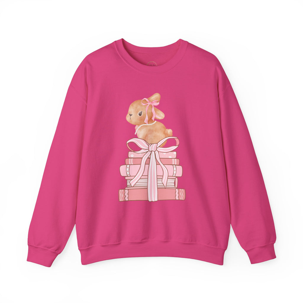 Cat on Books Unisex Sweatshirt, Reading Lover Gift