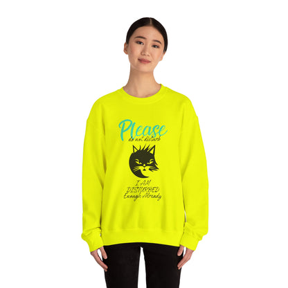 Please Do Not Disturb Cat Unisex Crewneck Sweatshirt