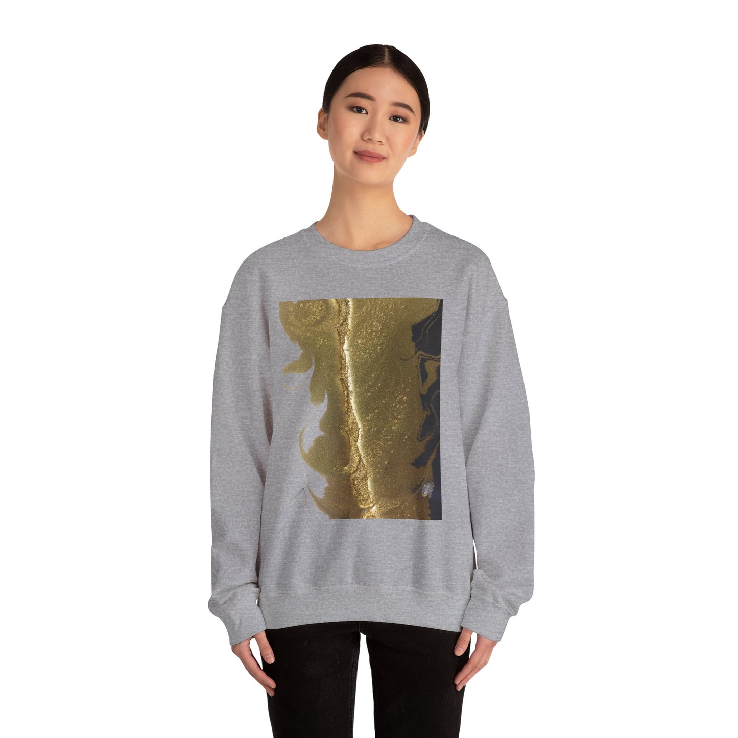 Gold Leaf Graphic Crewneck Sweatshirt | Cozy Fall/Winter Style Gift