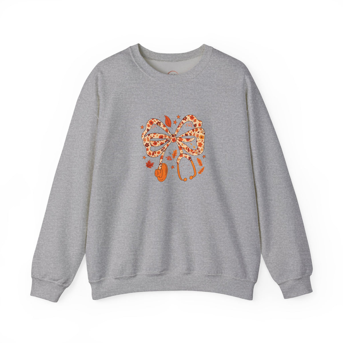 Leopard Bow Paw Print Crewneck Sweatshirt