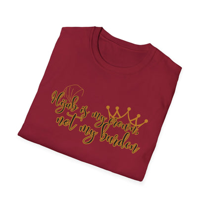 Empowerment Unisex Softstyle T-Shirt - "Hijab is my Crown, Not My Burden"