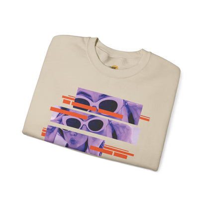 Vibrant Graphic Crewneck Sweatshirt, Retro Sweatshirt for Casual Style, Unisex Cozy Top, Ideal Gift for Friends, Artsy Streetwear