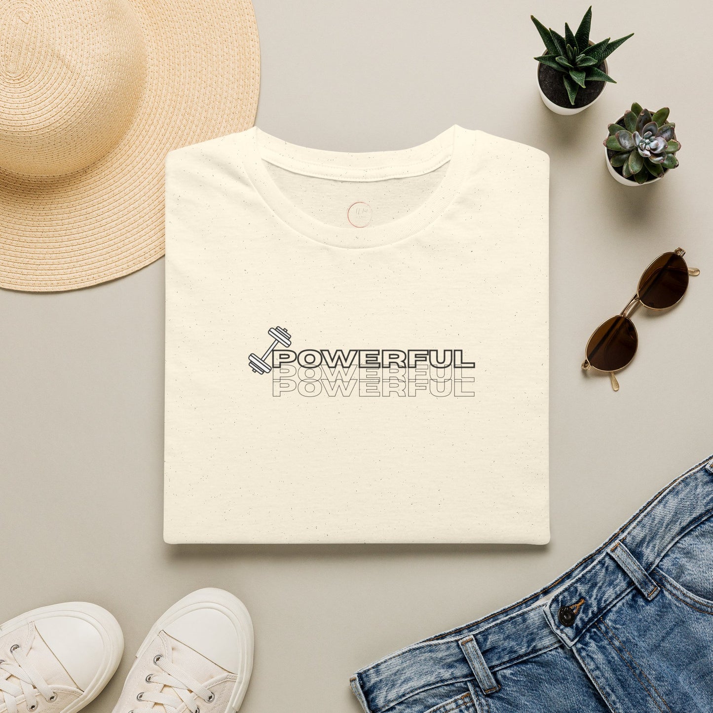 Minimalist "I'M" Embroidered T-Shirt