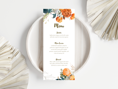 Wedding Invitation Bundle, RSVP, Thank You Card, Table Card, Menu Card, Reception Card, Details Card. WI250