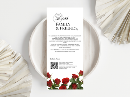 Wedding Invitation Template, RSVP, Details Card, Menu Card, Thank you Card, Place Card, Name Card WI266