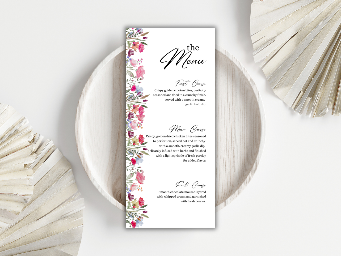Botanical Wedding Invitation Suite, (Digital Download) MTC377