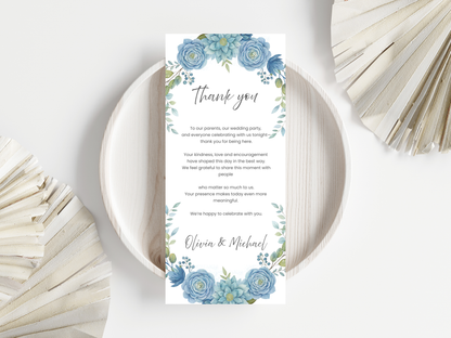 Wedding Invitation Bundle, RSVP, Thank You Card, Table Card, Menu Card, Reception Card, Details Card. WI242